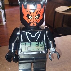 LEGO Darth Maul 9inch Digital Clock - Red and Black. Pre Owned.